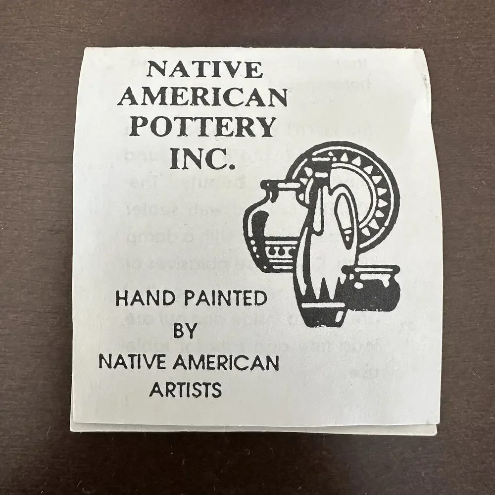 Native American Pottery Vase Jaylee Navajo Dine Hand Painted Signed Decor 8”
